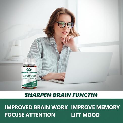 صمغ القنب العضوي عالي الفعالية لتخفيف الألم والقلق أثناء النوم، قوة إضافية متقدمة صالحة للأكل، مستخلص زيت القنب النقي المريح، صمغ منخفض السكر (3 عبوات) in Kuwait