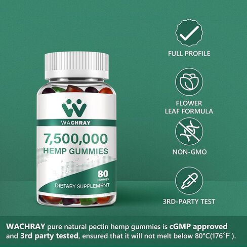 صمغ القنب العضوي عالي الفعالية لتخفيف الألم والقلق أثناء النوم، قوة إضافية متقدمة صالحة للأكل، مستخلص زيت القنب النقي المريح، صمغ منخفض السكر (3 عبوات) in Kuwait