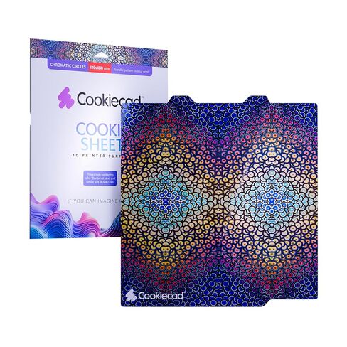 ورقة ملفات تعريف الارتباط Cookiecad - لوحة بناء طابعة ثلاثية الأبعاد ثلاثية الأبعاد - سرير طابعة ثلاثية الأبعاد عاكس مزدوج الجوانب، منصة طابعة ثلاثية الأبعاد من الفولاذ الزنبركي المرن (دوائر لونية، 256 × 256) in Saudi Arabia
