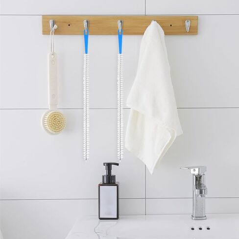 JIEYAO 2 Pack Flexible Drain Cleaning Tools, 23.6inch Bendable Long Drain Brush with Nylon Bristles Rust-Resistant Sink Unblocker Tool for Toilet Kitchen Shower Sewer Tub Hair Clogs in Saudi Arabia