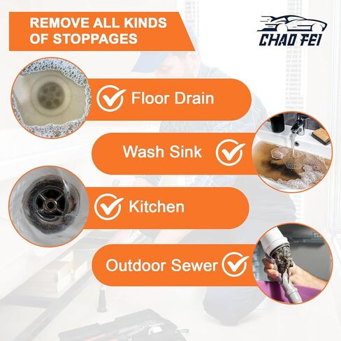 Drain Cleaning Cable 5/16 In x 25 Ft Replace 62235 Compatible with G1501245, 4MY89, 4Z661, G2037506 Drain Cleaning Machines in Kuwait