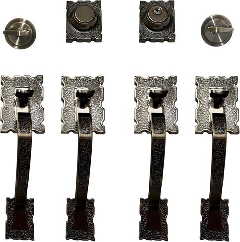 LOCKSET4U Entry Door Hardware Set LAMA with Lever Handle and deadbolt, European Style, Antique Copper in Saudi Arabia