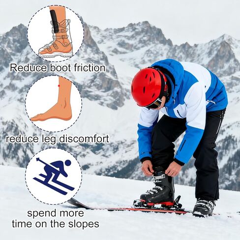 Penitue 2pcs Snowboard Shin Pads, Thickened Foam Cuttable Skiing Shin Guards for Ski Boot Liner Snowboarding Bang Protection in Saudi Arabia