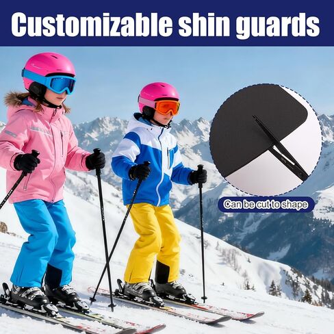 Penitue 2pcs Snowboard Shin Pads, Thickened Foam Cuttable Skiing Shin Guards for Ski Boot Liner Snowboarding Bang Protection in Saudi Arabia