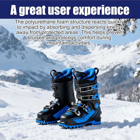 Penitue 2pcs Snowboard Shin Pads, Thickened Foam Cuttable Skiing Shin Guards for Ski Boot Liner Snowboarding Bang Protection in Saudi Arabia