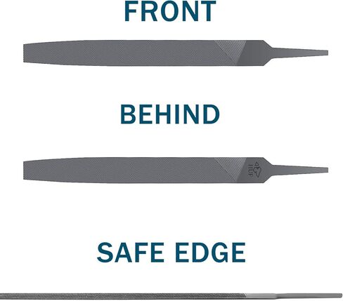 8-inch Flat Medium Cut File Double Cut Teeth High Hardened Steel Hand File Without Handle Suitable for Shaping Wood, Metal, Plastic in Saudi Arabia