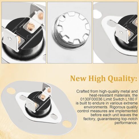 0130F00036 مفتاح حد الفرن، مفتاح الحد L180 F متوافق مع فرن Goodman Amana، أجزاء لاستبدال فرن Goodman، حزمة واحدة in Kuwait