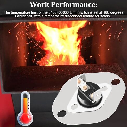 0130F00036 مفتاح حد الفرن، مفتاح الحد L180 F متوافق مع فرن Goodman Amana، أجزاء لاستبدال فرن Goodman، حزمة واحدة in Kuwait