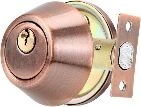 Astibym Single Cylinder Lock Stainless Steel Security Anti Theft Bedroom Door Lock with Keys for Residential Safety (Red in Saudi Arabia