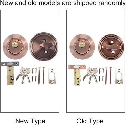 Astibym Single Cylinder Lock Stainless Steel Security Anti Theft Bedroom Door Lock with Keys for Residential Safety (Red in Saudi Arabia