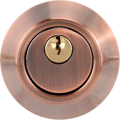 Astibym Single Cylinder Lock Stainless Steel Security Anti Theft Bedroom Door Lock with Keys for Residential Safety (Red in Saudi Arabia