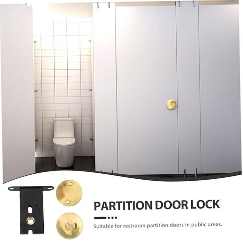 SOLUSTRE Public Toilet Indicator Lock Privacy Door Lock Occupancy Indicator for Bathroom Stall Easy Installation Suitable for Public Restroom Partitions in Saudi Arabia