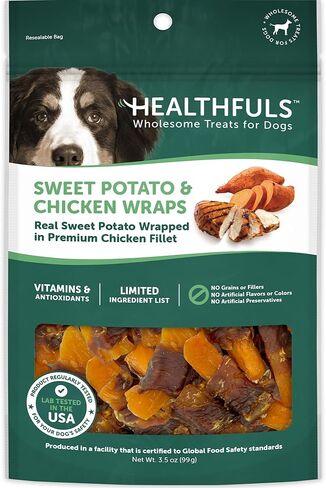 Chicken-Wrapped Sweet Potato Treats, 25 oz - Healthy, Protein Rich Treats for Dogs - Long Lasting Dog Chews in Saudi Arabia