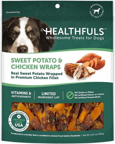 Chicken-Wrapped Sweet Potato Treats, 25 oz - Healthy, Protein Rich Treats for Dogs - Long Lasting Dog Chews in Saudi Arabia