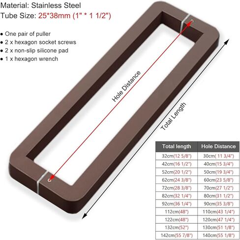 Heavy Duty Commercial Push Pull Bar for Entry Doors Barn Door Hardware Handles and Pulls 55 7/8" Long Various in Saudi Arabia