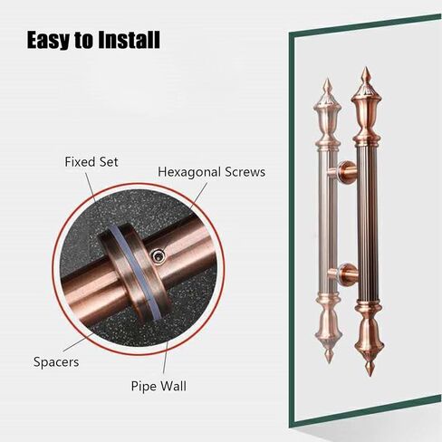 European Style Round Stainless Steel Door Pull Handle for Store Front Entrance and Barn Doors in Saudi Arabia