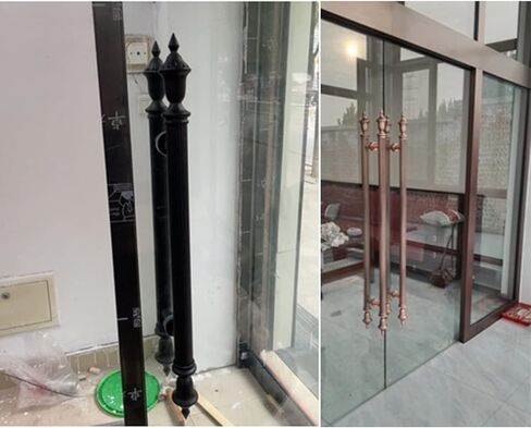 European Style Round Stainless Steel Door Pull Handle for Store Front Entrance and Barn Doors in Saudi Arabia