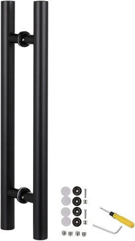 Sliding Barn Door Pull Handles for Interior/Exterior Easy to Install Commercial Handle for Two Sided Glass and Wood Doors H Shape in Saudi Arabia