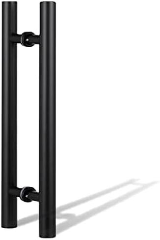 Heavy Duty Commercial Grade Stainless Steel H Shape Barn Door Handles for Interior Exterior Doors Double Sided Push Pull Handles (Black 120cm/47 1/4"*80cm) in Saudi Arabia