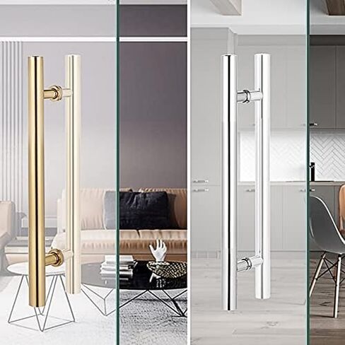 Heavy Duty Commercial Grade Stainless Steel H Shape Barn Door Handles for Interior Exterior Doors Double Sided Push Pull Handles (Black 120cm/47 1/4"*80cm) in Saudi Arabia