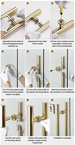 Heavy Duty Commercial Grade Stainless Steel H Shape Barn Door Handles for Interior Exterior Doors Double Sided Push Pull Handles (Black 120cm/47 1/4"*80cm) in Saudi Arabia