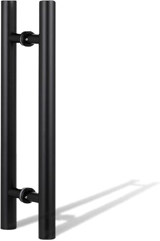 Heavy Duty Commercial Grade Stainless Steel H Shape Barn Door Handles for Interior Exterior Doors Double Sided Push Pull Handles (Black 120cm/47 1/4"*80cm) in Saudi Arabia