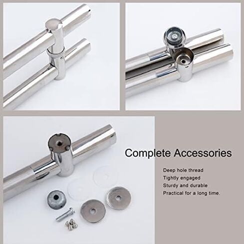 H Shape Barn Door Handles Brushed Finish Heavy Duty Commercial Door Push Bar for Exit Interior and Exterior Doors 47 1/4" Long Ideal for Home or Office Use in Saudi Arabia