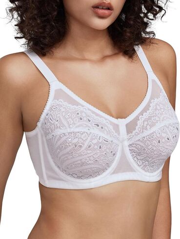 حمالات صدر صغيرة للنساء مقاس كبير، حمالات صدر غير مبطنة بتغطية كاملة مع سلك داخلي لدعم الثدي الثقيل in Kuwait