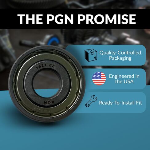PGN (2 Pack) 1621-ZZ Bearing - Lubricated Chrome Steel Shielded Ball Bearing in Saudi Arabia