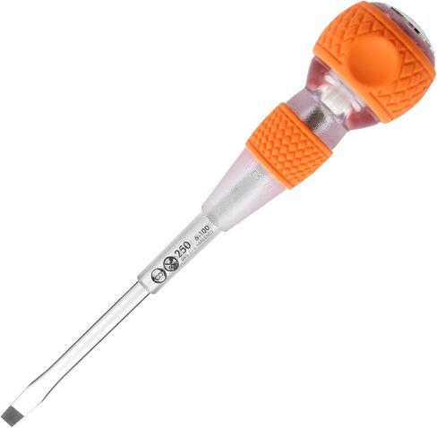 VESSEL Ball Grip Tang-Thru مفك براغي مع كرة سيراميك -6 × 100 (1/4 بوصة × 4 بوصة) رقم 250 250S6100 in Saudi Arabia