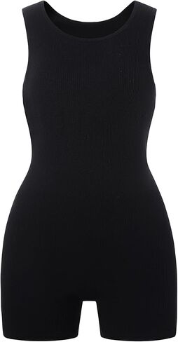 EXARUS Girls Gymnastics Leotards Tumble Ribbed Sleeveless Teen Dance Workout Round Neck One Piece Casual Kids 8-14Y in Saudi Arabia