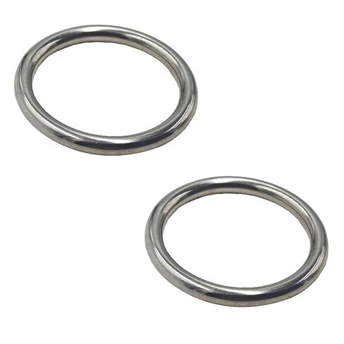 4PCS 304 Stainless Steel Welded O-Rings, Heavy Duty Metal Round Rings, Solid Seamless Loops for Dog Collars, Crafts, Camping, Luggage, Marine & DIY Projects 1.18x0.23inch(ID*T) in Saudi Arabia