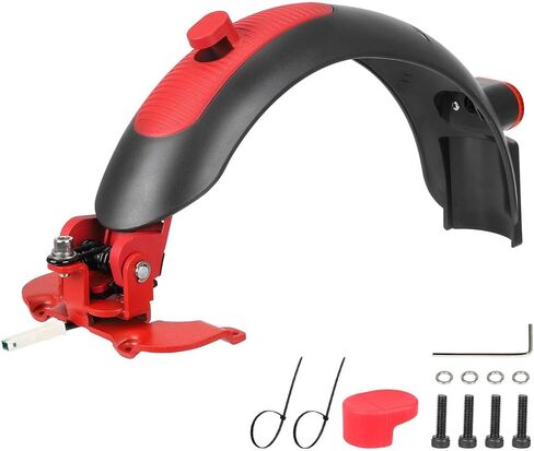 ملحق بديل للحاجز الخلفي للسكوتر من ulip مع ضوء خلفي مع فرامل متوافق مع سكوتر Segway Ninebot Max G30 G30D، رمادي وأحمر in Saudi Arabia