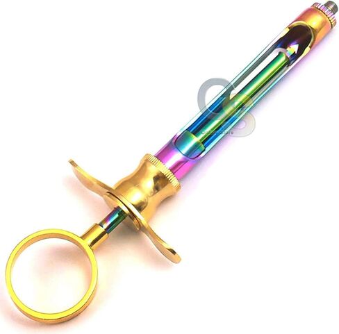 Aspirating Syringe Cw Type 1.8ml Rainbow and Gold Color in Saudi Arabia