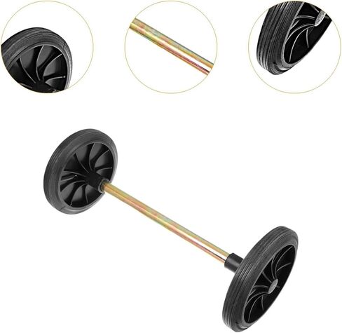Replacement Caster for Trash Bin, Garbage Container Wheels, Heavy Duty Spare Part High Performance Wastebasket Pulley Wheels, Total Length 55cm in Saudi Arabia