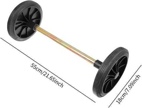 Replacement Caster for Trash Bin, Garbage Container Wheels, Heavy Duty Spare Part High Performance Wastebasket Pulley Wheels, Total Length 55cm in Saudi Arabia