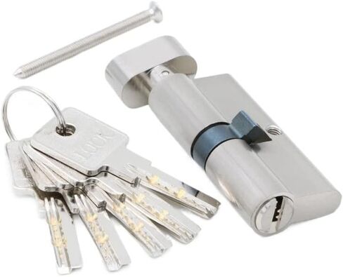 Door Lock DIY 50 55 60 65 70 75 80 85 90 100 Security Copper Lock Cylinder Interior Bedroom Living Handle Brass Key (Color : Ly 60(30 30)) in Saudi Arabia