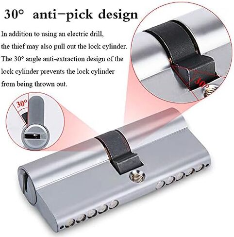 أقفال وشاح Mortice، قفل Mortice Lock، 70 مم قابل للتبديل عالي التحمل للفندق التجاري من الدرجة 2، مقبض باب رافعة قفل نقر الجسم، قفل أسطواني (اللون: 90mm45add45) (اللون: 75mm32.5add42.5) in Kuwait