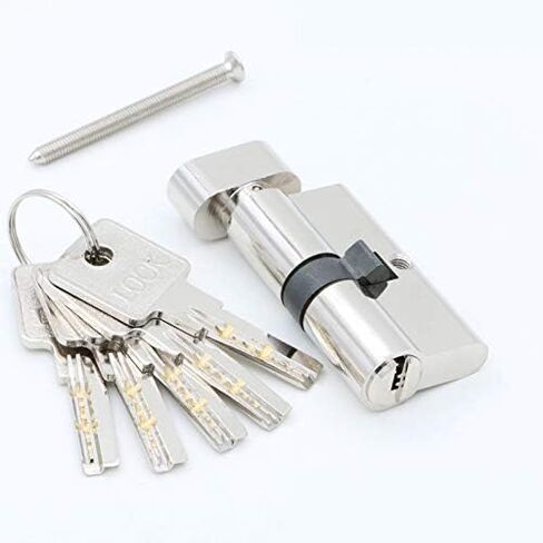 قفل الباب DIY 50 55 60 65 70 75 80 85 90 100 قفل نحاسي آمن أسطوانة داخلية لغرفة النوم وغرفة المعيشة ومقبض نحاسي (اللون: Ly 75(37.5 37.5)) in Saudi Arabia