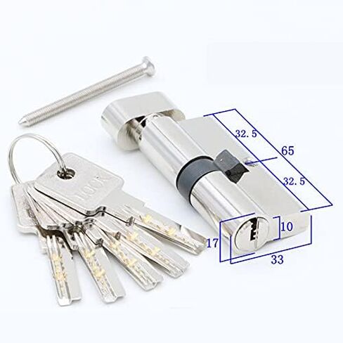 قفل الباب DIY 50 55 60 65 70 75 80 85 90 100 قفل نحاسي آمن أسطوانة داخلية لغرفة النوم وغرفة المعيشة ومقبض نحاسي (اللون: Ly 75(37.5 37.5)) in Saudi Arabia