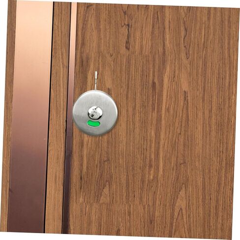 Homoyoyo 1 مجموعة مؤشر المرحاض العام قفل مؤشر الخصوصية قفل الباب مع الحالة دائم الفولاذ المقاوم للصدأ لخصوصية الحمام سهلة التركيب للمراحيض العامة in Kuwait