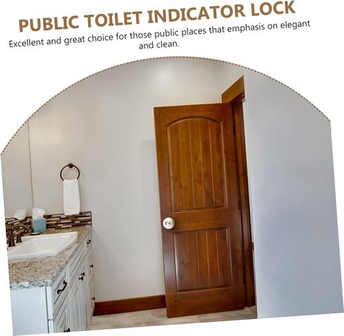 Homoyoyo 1 مجموعة مؤشر المرحاض العام قفل مؤشر الخصوصية قفل الباب مع الحالة دائم الفولاذ المقاوم للصدأ لخصوصية الحمام سهلة التركيب للمراحيض العامة in Kuwait