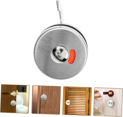 Homoyoyo 1 مجموعة مؤشر المرحاض العام قفل مؤشر الخصوصية قفل الباب مع الحالة دائم الفولاذ المقاوم للصدأ لخصوصية الحمام سهلة التركيب للمراحيض العامة in Kuwait