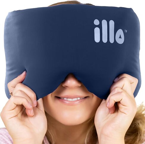 illo Wearable Pillow Sleep Mask | Soft Mulberry Silk Blackout Sleeping & Napping Eye Mask | Best for Home Bed, Work, Camping, Airplane, Side Sleeper | Reversible as Travel Neck Pillow | Women & Men in Saudi Arabia
