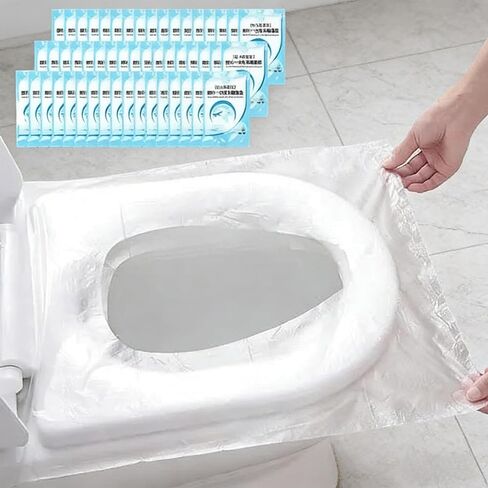 20/30Pcs Disposable Toilet Seat Cover Mat Portable Waterproof Safety Toilet Seat Pads for Travel Camping Bathroom Accessiories (30Pcs) in Saudi Arabia