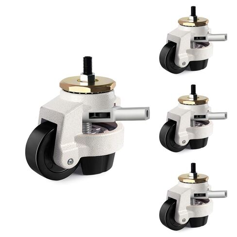 4 Pack Heavy Duty Caster Wheels, Leveling Stem Casters with Adjustable with Ratchet Handle for Workbench, Machinery & Equipment (6600 Lbs Total Capacity) in Saudi Arabia