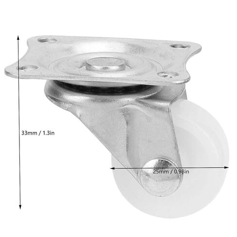 1 Inch Caster Wheels, Furniture Wheels 4 Pcs 20Kg Load Capacity Nylon Swivel Caster Wheels with Noise-Reducing Design for Accessories, Cart & Furniture Wheel Replacement in Saudi Arabia