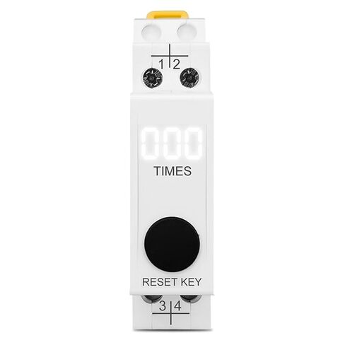 1 قطعة شاشة LED للسكك الحديدية Din SPD عداد الضربات 220 فولت 50/60 هرتز 0-999 مرة إلى LSC (أبيض غير شفاف) in Kuwait