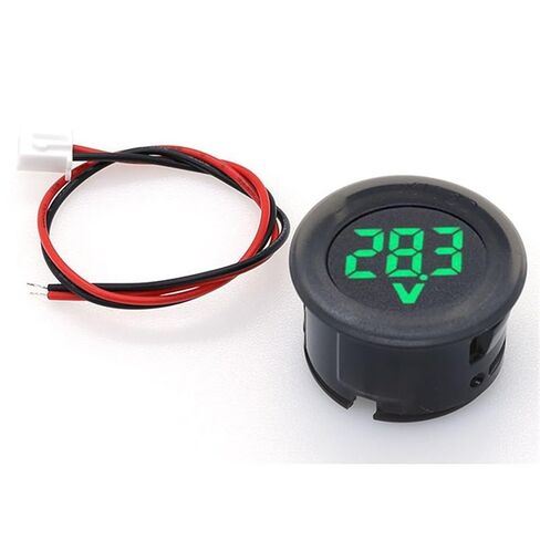 4-100 فولت LED شاشة ديجيتال دائرية بسلكين الفولتميتر الرقمي الفولتميتر عرض الرأس حماية الاتصال العكسي (أبيض، 5 قطع) in Kuwait