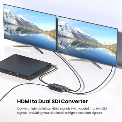 محول HDMI إلى SDI، يدعم مخرج SDI ثنائي المنفذ، مدخل HDMI 2.0 4Kx2K/60 هرتز ومخرج 3G-SDI/HD-SDI، اكتشاف التنسيق التلقائي ودمج الصوت in Saudi Arabia